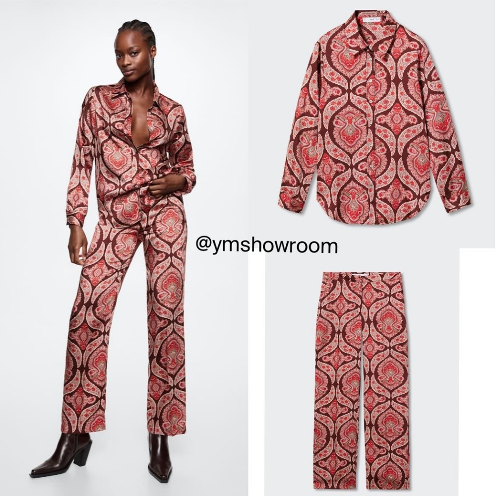 MANGO BLOUSE/PANTS SET